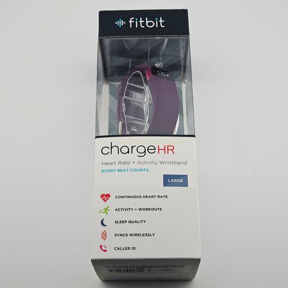 Fitbit Charge HR Large Purple New in Box - Picture 1 of 5
